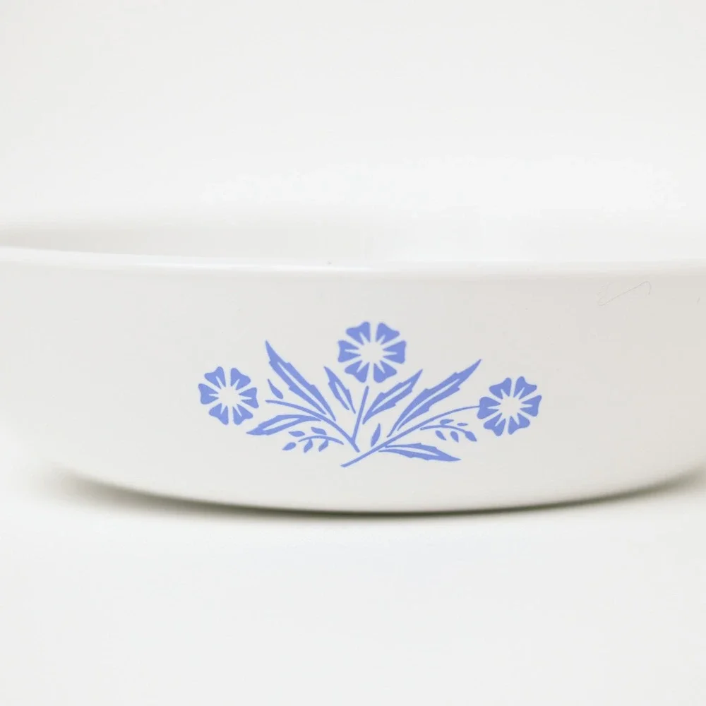 Vintage Corning Ware Skillet P-83-B Cornflower Blue 6.5 Inch White USA Retro